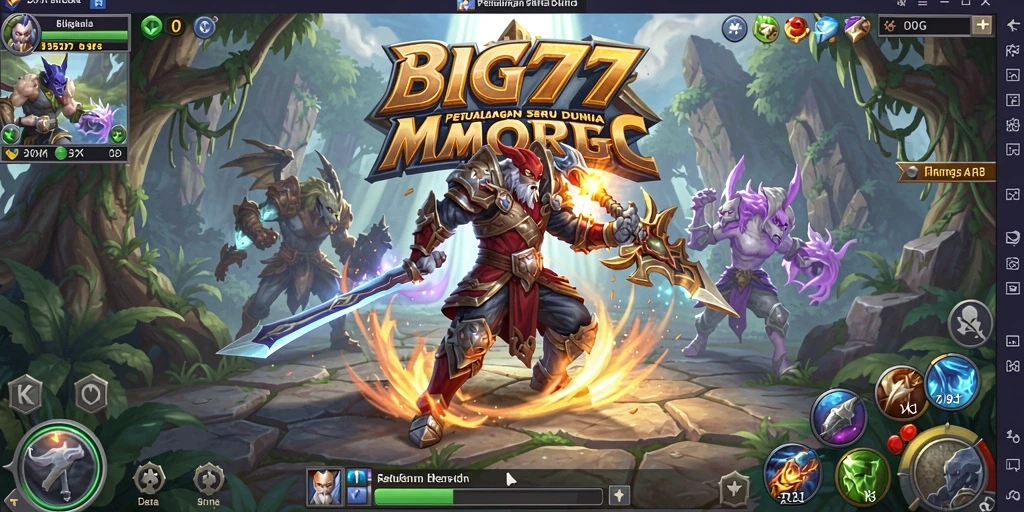 Screenshot gameplay BIG77 menunjukkan aksi seru dalam petualangan MMORPG.