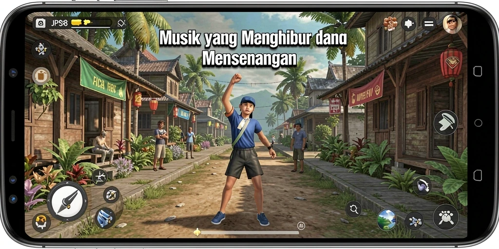 Screenshot JPS88 menampilkan gameplay interaktif dengan lagu-lagu yang menggugah semangat.