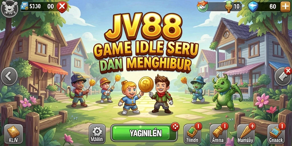 Tampilan gameplay JV88 yang menarik dan santai dengan mekanisme Idle.