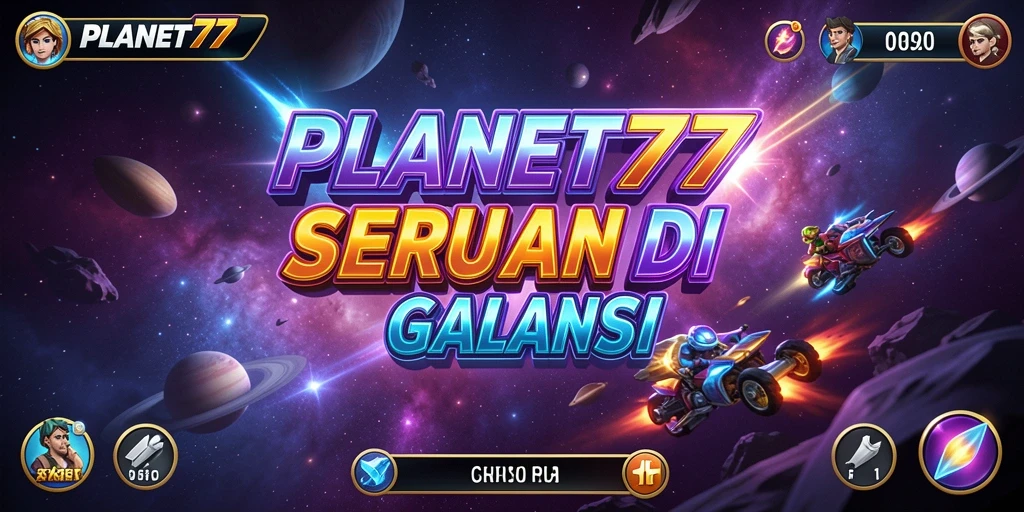 Tampilan menarik dari gameplay balapan di PLANET77.