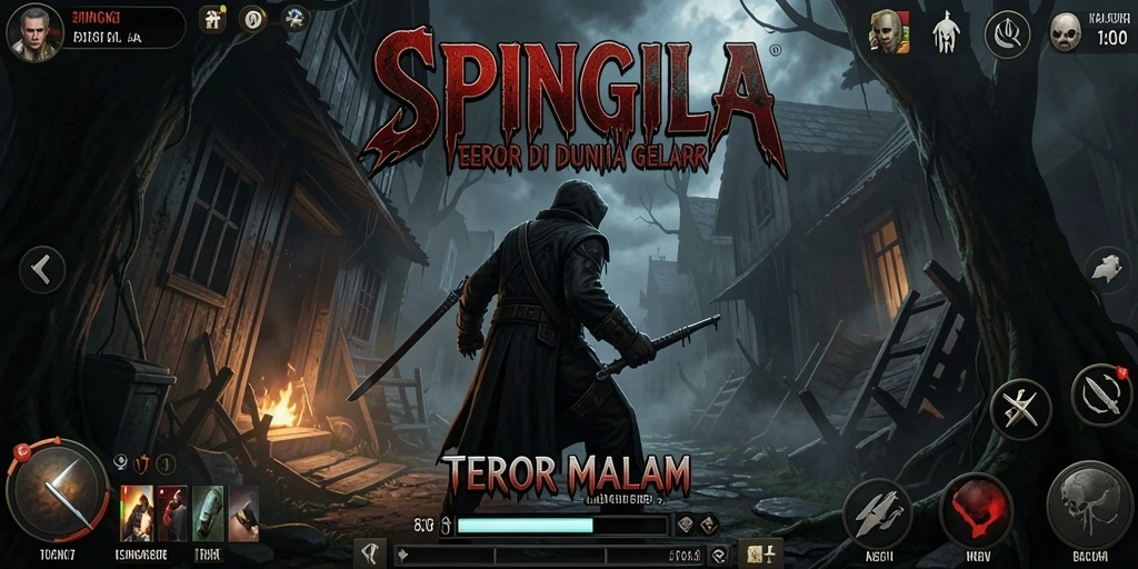 Tangkapan layar menampilkan suasana mencekam dalam game SPINGILA.