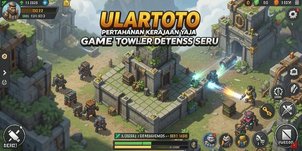 Tampilan menawan dari gameplay Tower Defense ULARTOTO yang menegangkan.
