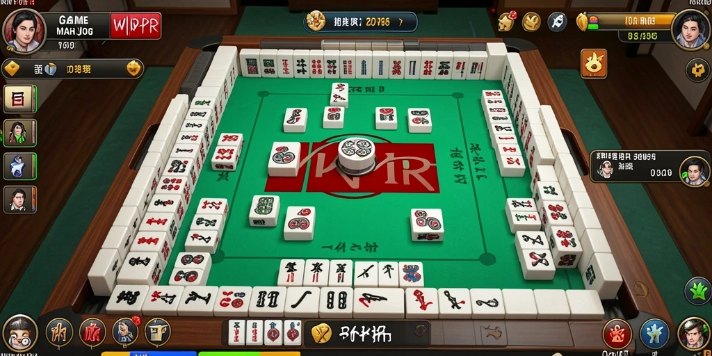 Tampilan menarik dari gameplay Mahjong di WINPKR.