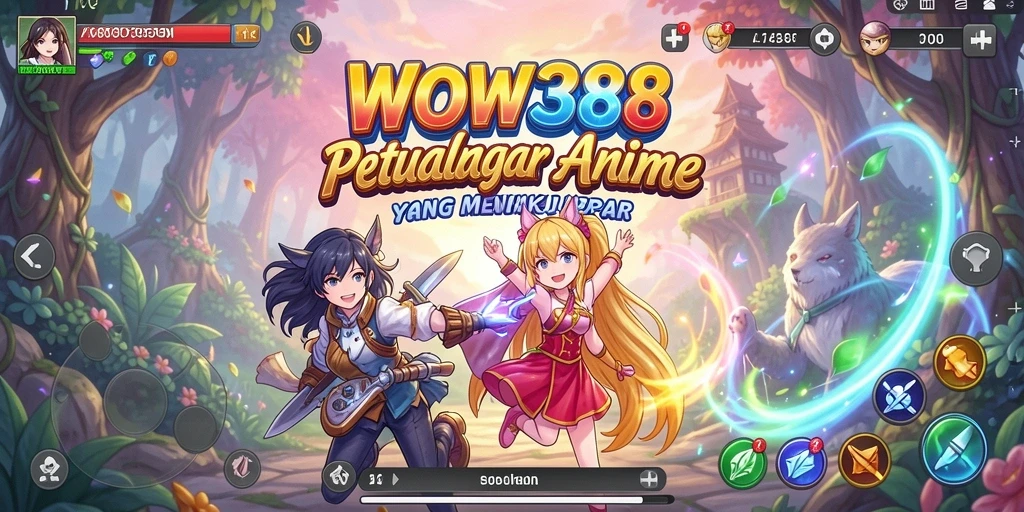 Screenshot WOW388 menampakkan aksi seru dari karakter anime.